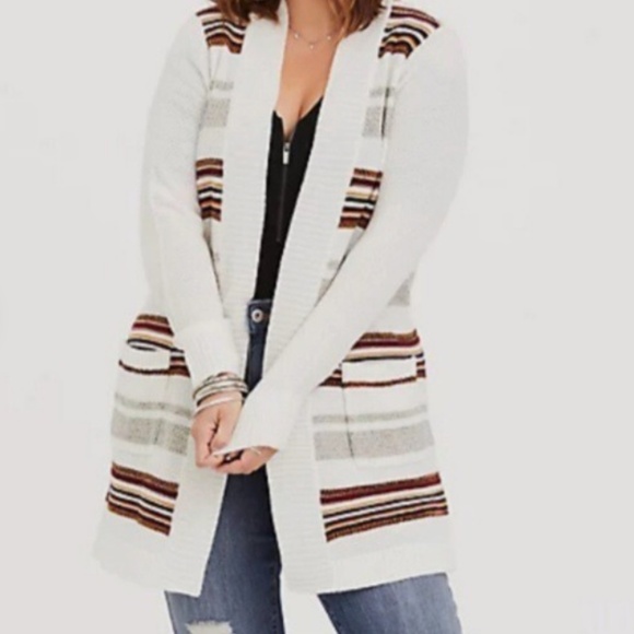 torrid Sweaters - Torrid Aztec Southwest Long Cardigan with Pockets